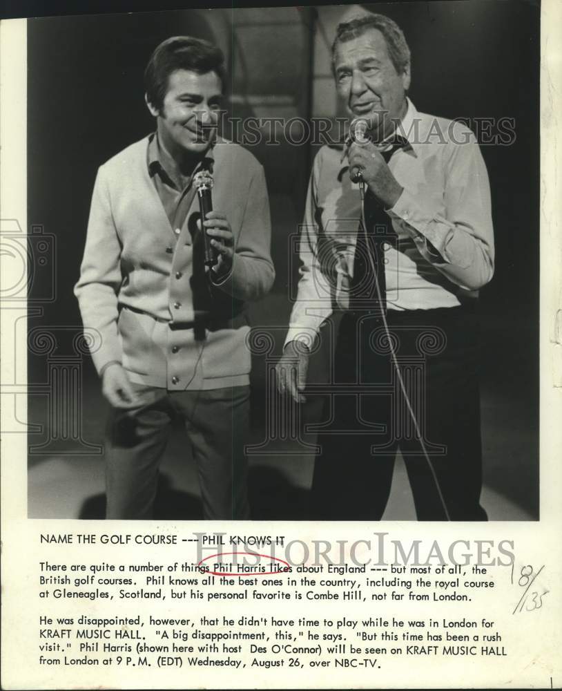 1978 Press Photo Phil Harris with guest on "Kraft Music Hall" Special in London- Historic Images