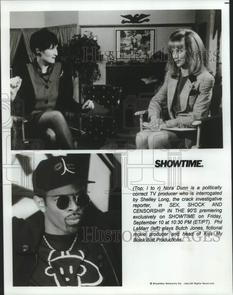 1993 Press Photo Actress Nora Dunn with co-stars in &quot;Sex, Shock and Censorship&quot;- Historic Images