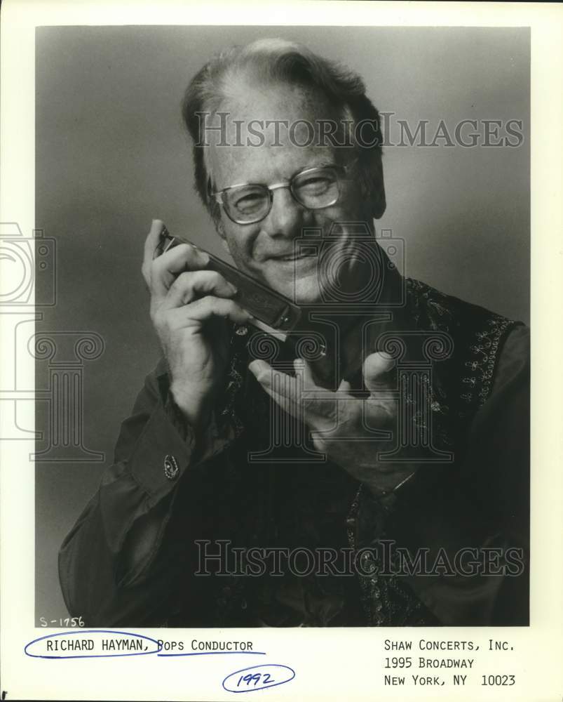 1992 Press Photo Richard Hayman, Pops Conductor - sap16050- Historic Images