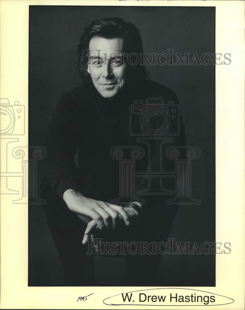 1995 Press Photo Comedian W. Drew Hastings - sap16127- Historic Images