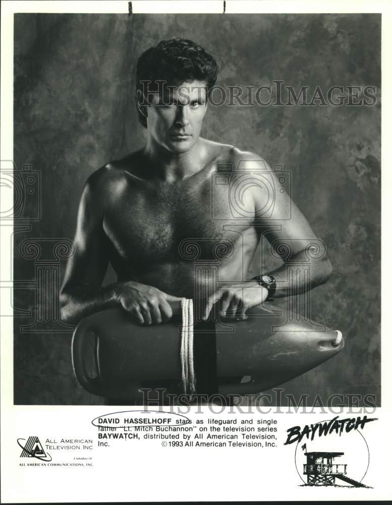 1993 Press Photo David Hasselhoff stars on Baywatch. - sap16224- Historic Images