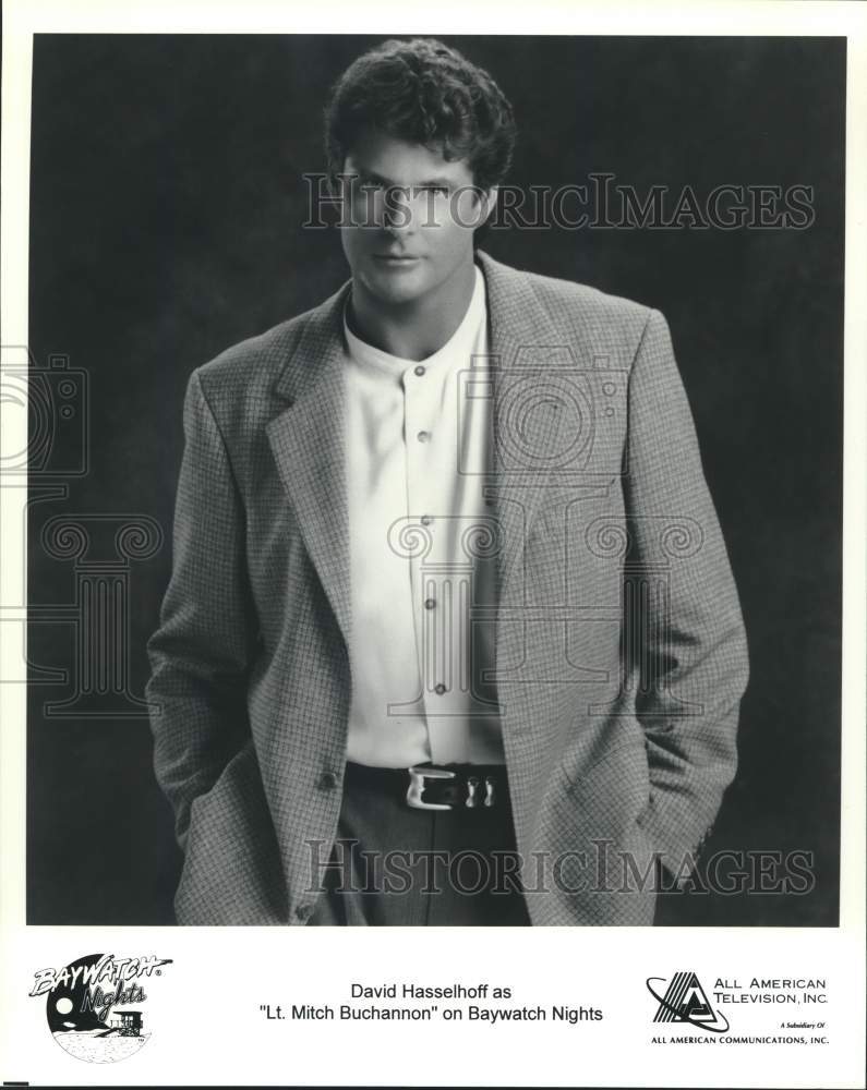 1995 Press Photo David Hasselhoff stars on Baywatch Nights. - sap16237- Historic Images
