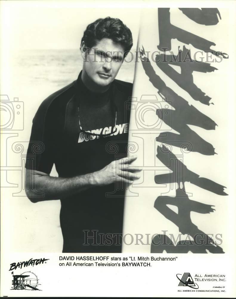 1997 Press Photo David Hasselhoff stars on Baywatch, television series.- Historic Images