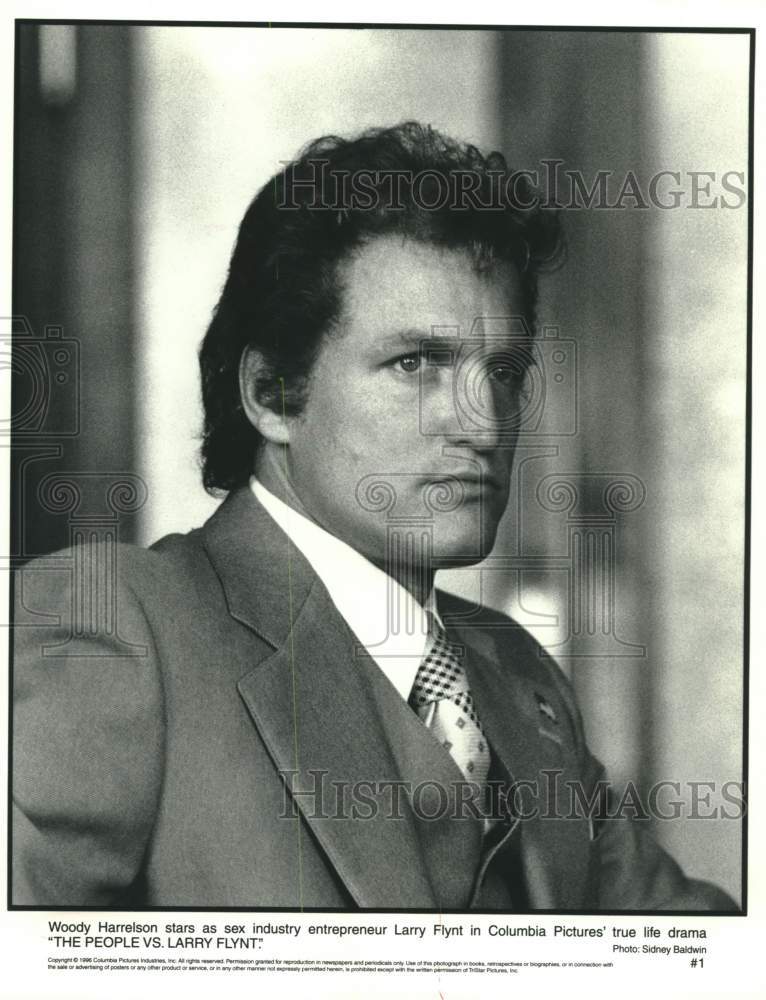 1996 Press Photo Actor Woody Harrelson in "The People vs. Larry Flynt" movie- Historic Images