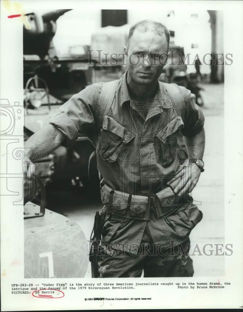 1983 Press Photo Actor Ed Harris in &quot;Under Fire&quot; movie - sap16454- Historic Images