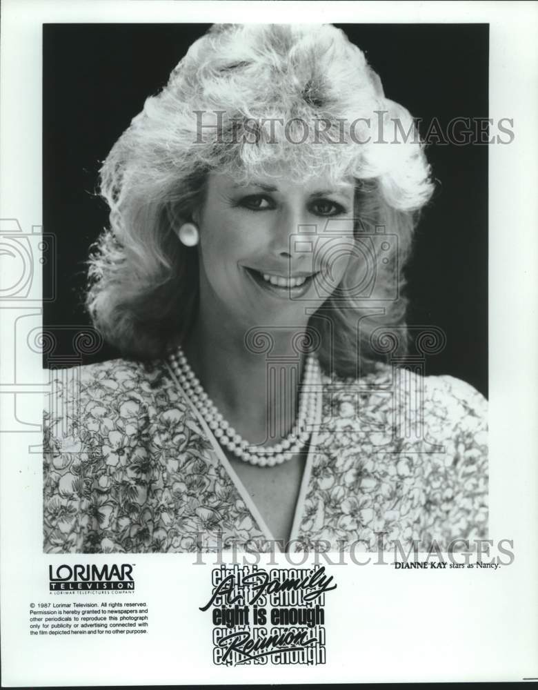 1987 Press Photo Dianne Kay stars as Nancy in Eight is Enough, A Family Reunion- Historic Images