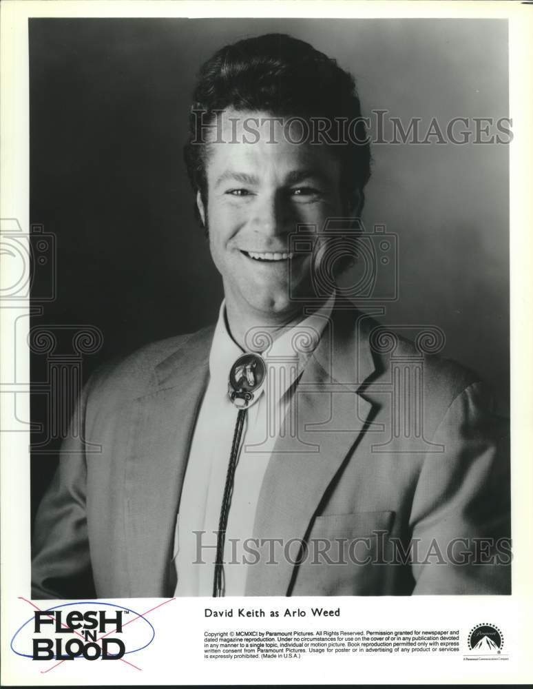 1991 Press Photo Actor David Keith as Arlo Weed in &quot;Flesh &#39;n Blood&quot; - sap16668- Historic Images