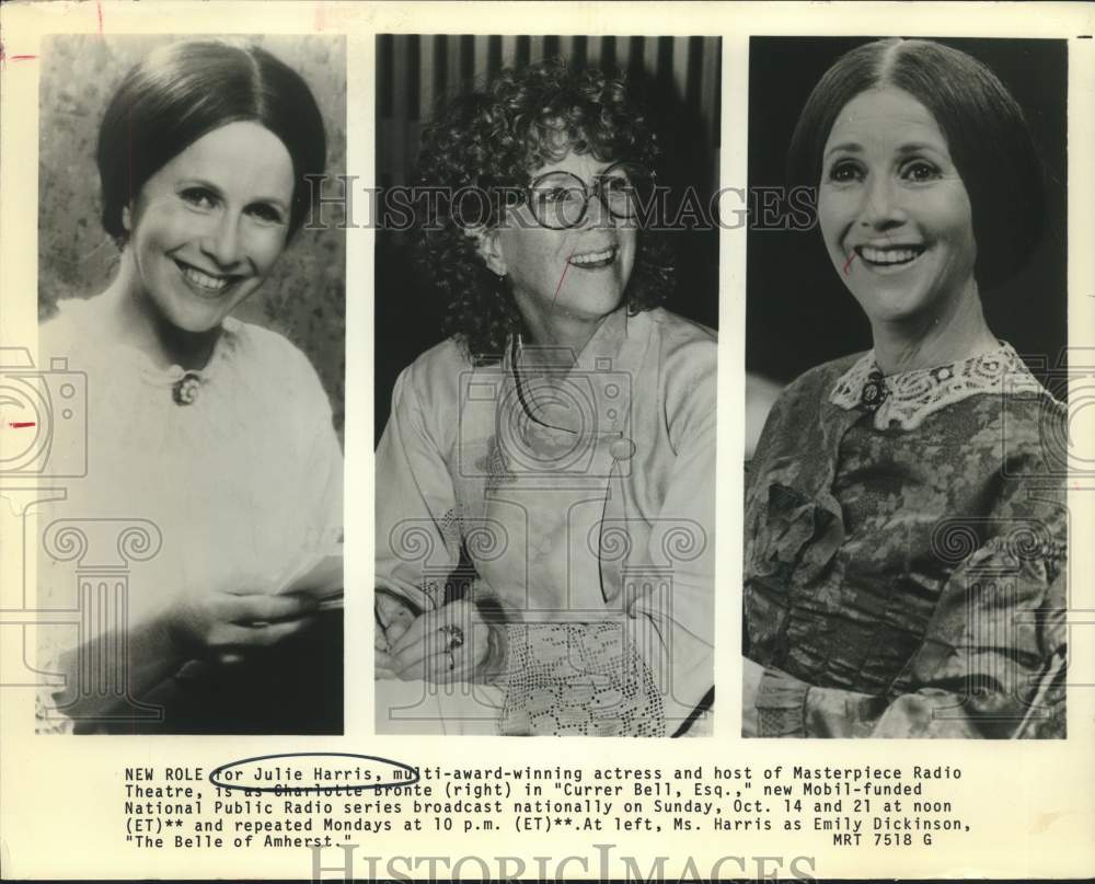 1983 Press Photo Actress Julie Harris in composite of movie role portraits- Historic Images