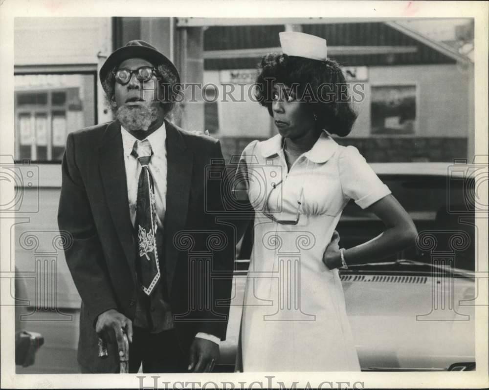 1979 Press Photo Actor Kene Holliday as Sgt. Baker and Actress Lucille Danks- Historic Images