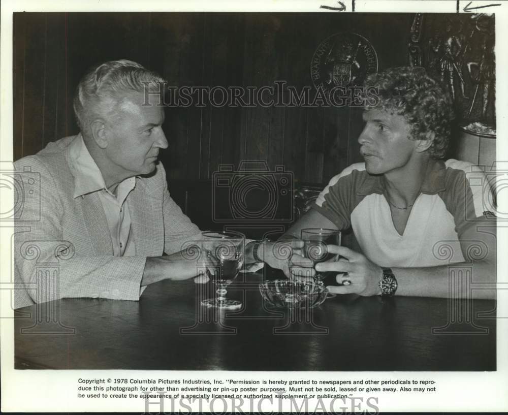 1978 Press Photo Actor Billy Hayes with co-star in show scene - sap16905- Historic Images