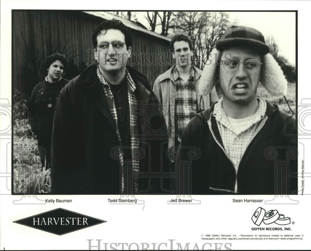 1996 Press Photo Four Members of the band Harvester, Entertainers - sap16928- Historic Images