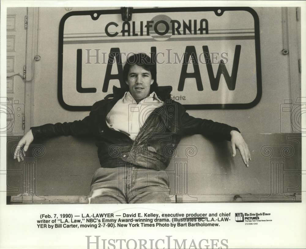 1990 Press Photo David E. Kelley, executive producer & chief writer of L.A. Law.- Historic Images