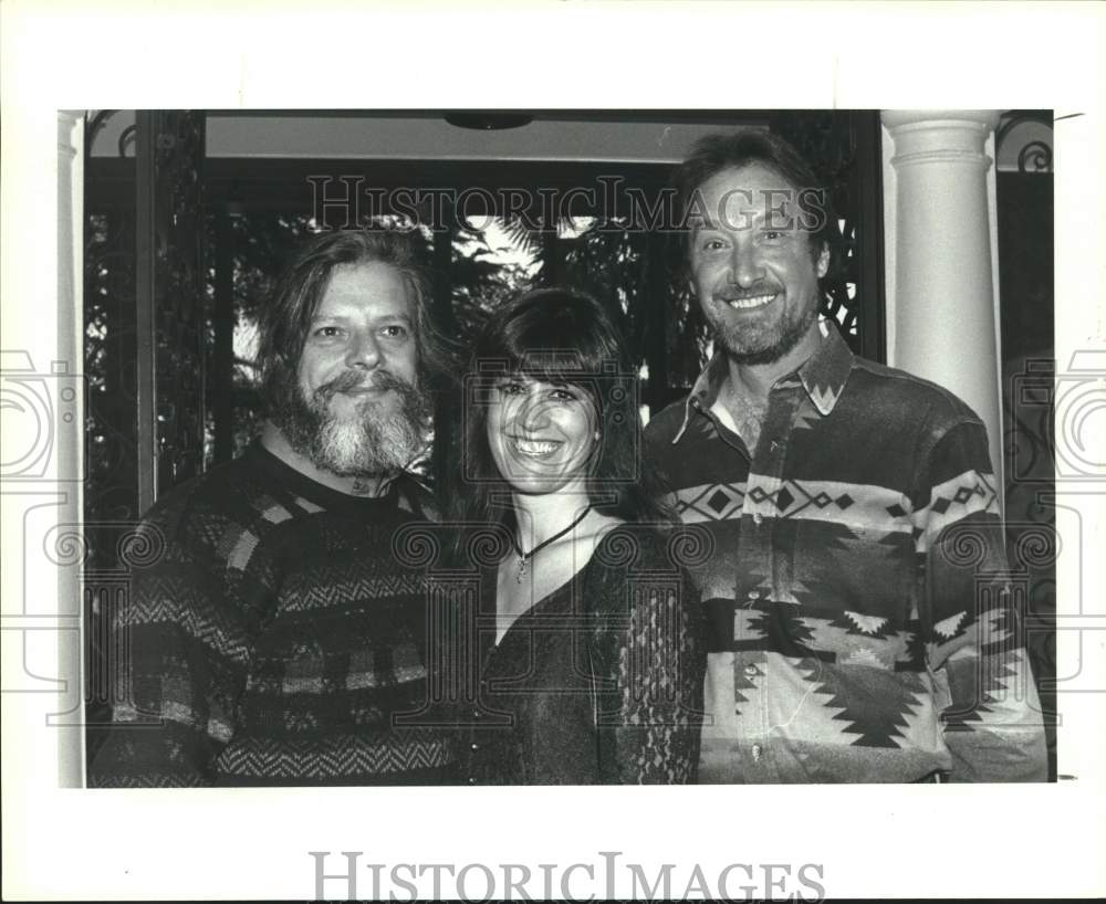 1993 Press Photo David &amp; Darla Underwood and Jackie King at McNay Art Museum.- Historic Images