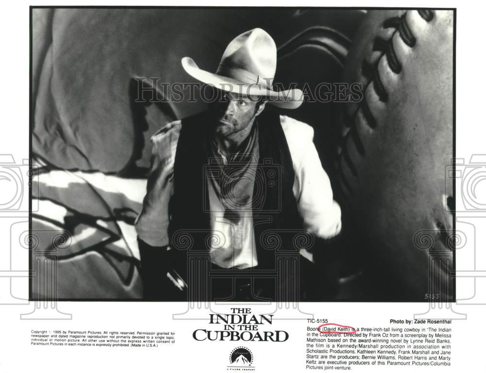 1995 Press Photo David Keith stars in The Indian in the Cupboard. - sap17214- Historic Images