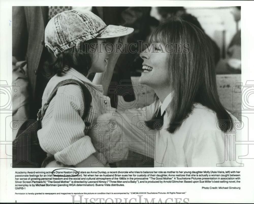 1988 Press Photo Actresses Diane Keaton and Asia Vieira in "The Good Mother"- Historic Images