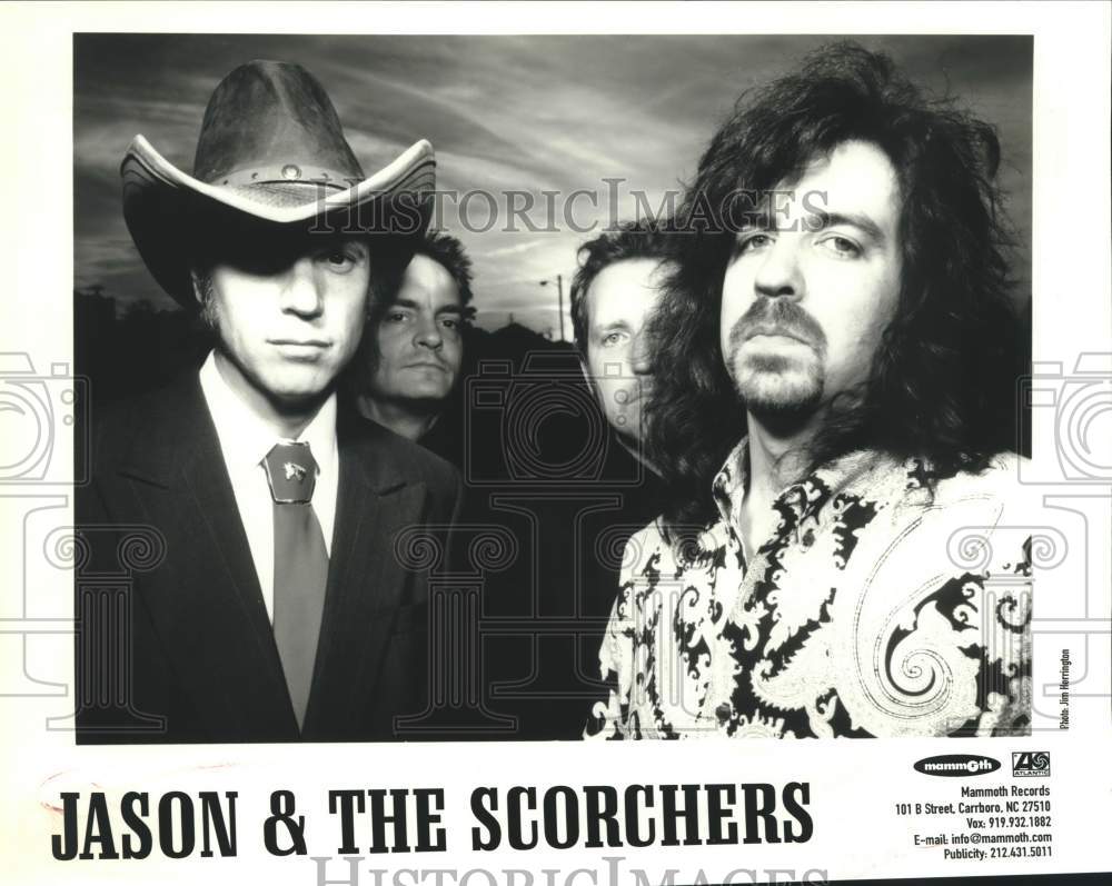 1997 Press Photo Members of Jason & the Scorchers, alternative country group.- Historic Images