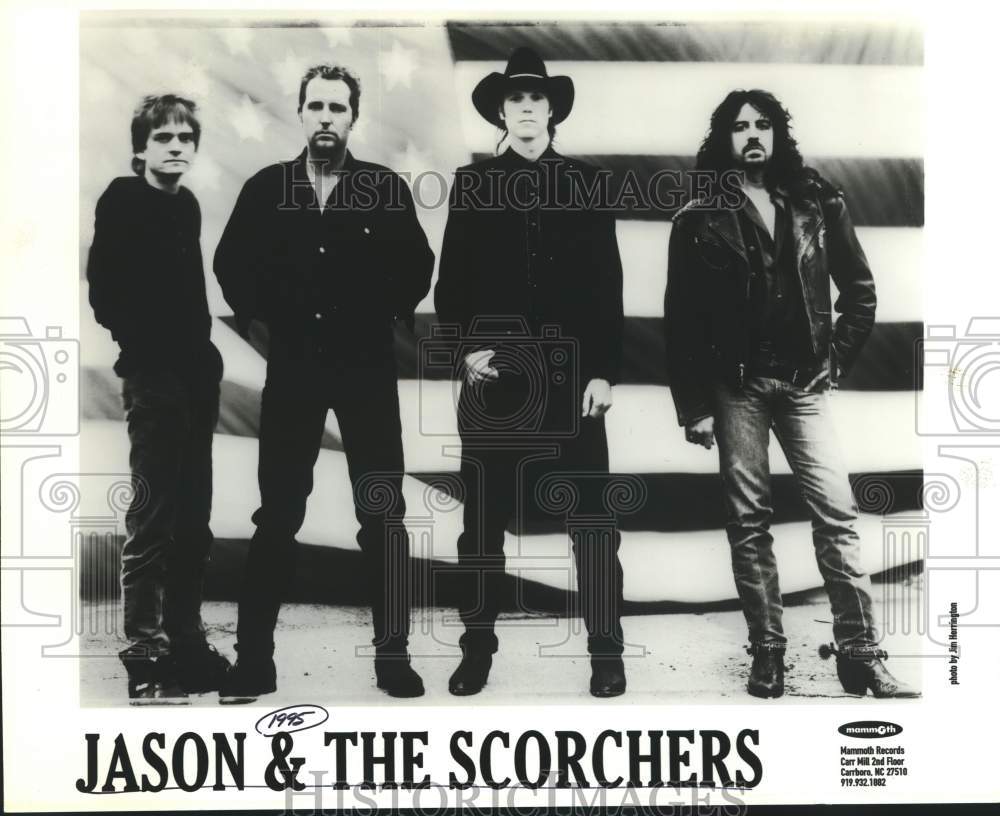 1995 Press Photo Four Members of the band Jason &amp; The Scorchers - sap17265- Historic Images