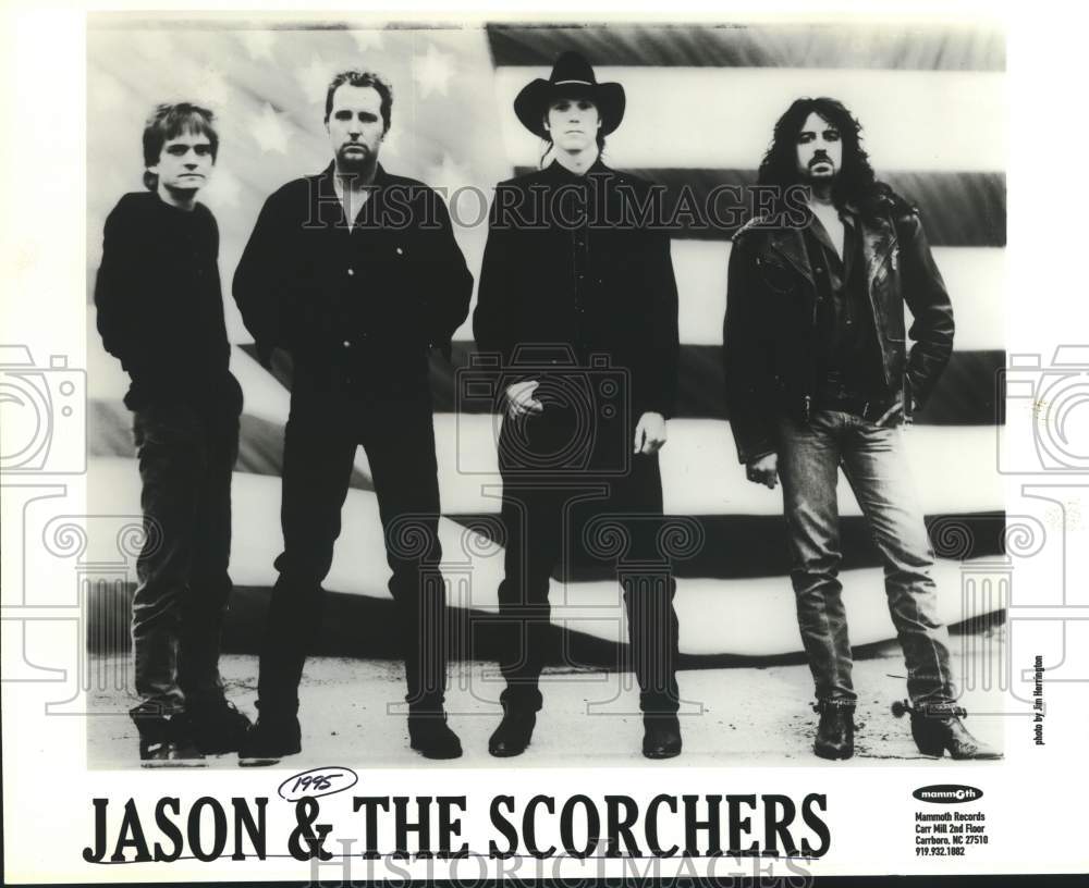 1995 Press Photo Four Members of the band Jason & The Scorchers - sap17265- Historic Images