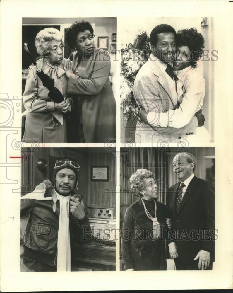 1978 Press Photo Actor Sherman Hemsley with co-stars in composite of TV Scenes- Historic Images