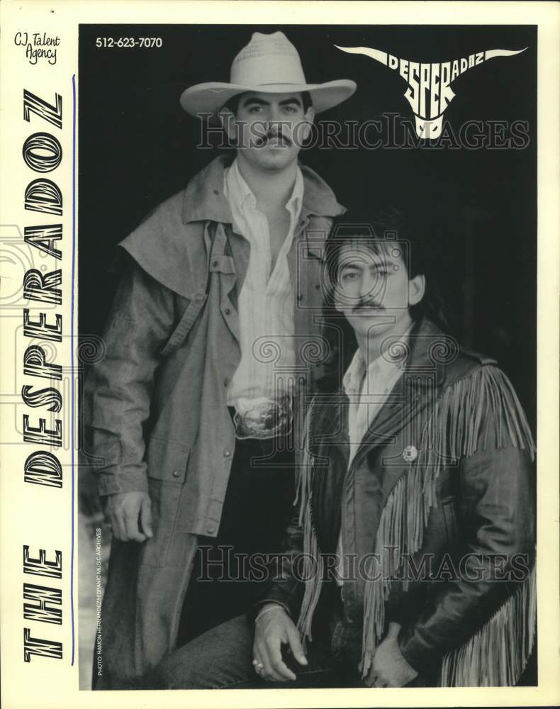 1990 Press Photo Mike and Lee Villarreal in &quot;The Desperadoz&quot; Band - sap17322- Historic Images