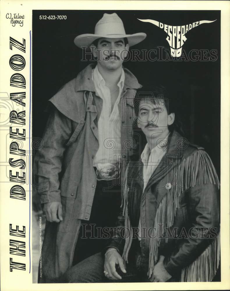 1990 Press Photo Mike and Lee Villarreal in "The Desperadoz" Band - sap17322- Historic Images