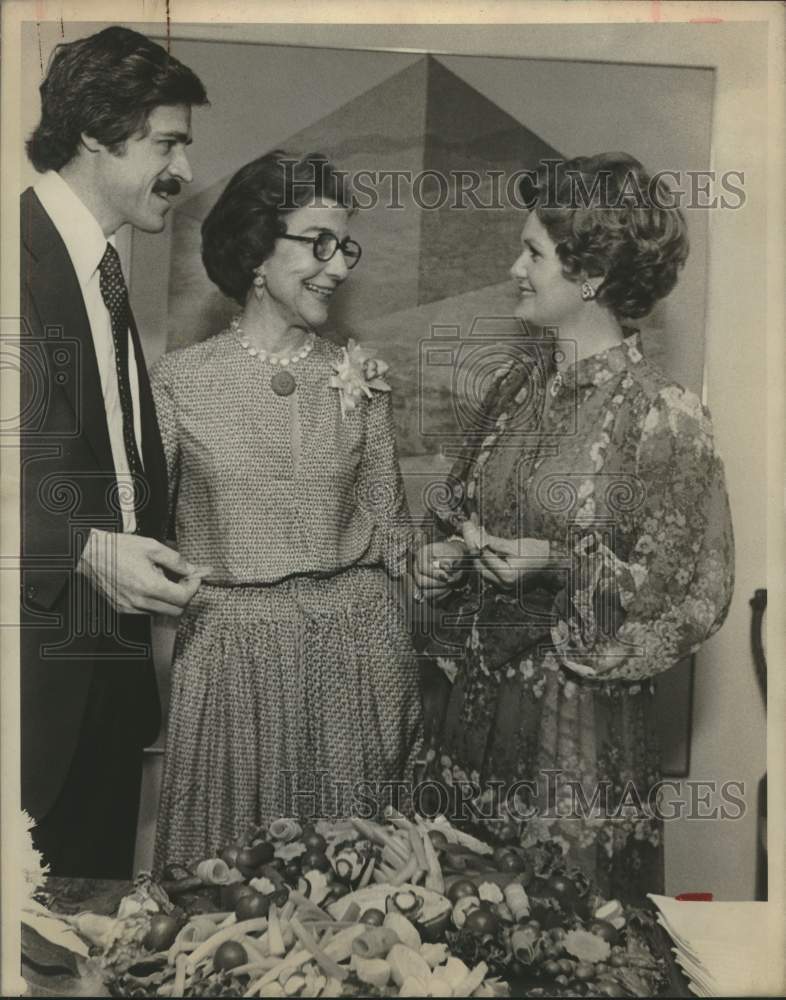 1978 Press Photo Bill Mall, Mrs. Gilard Kargl, Mrs. Jack Rodgers at Party- Historic Images