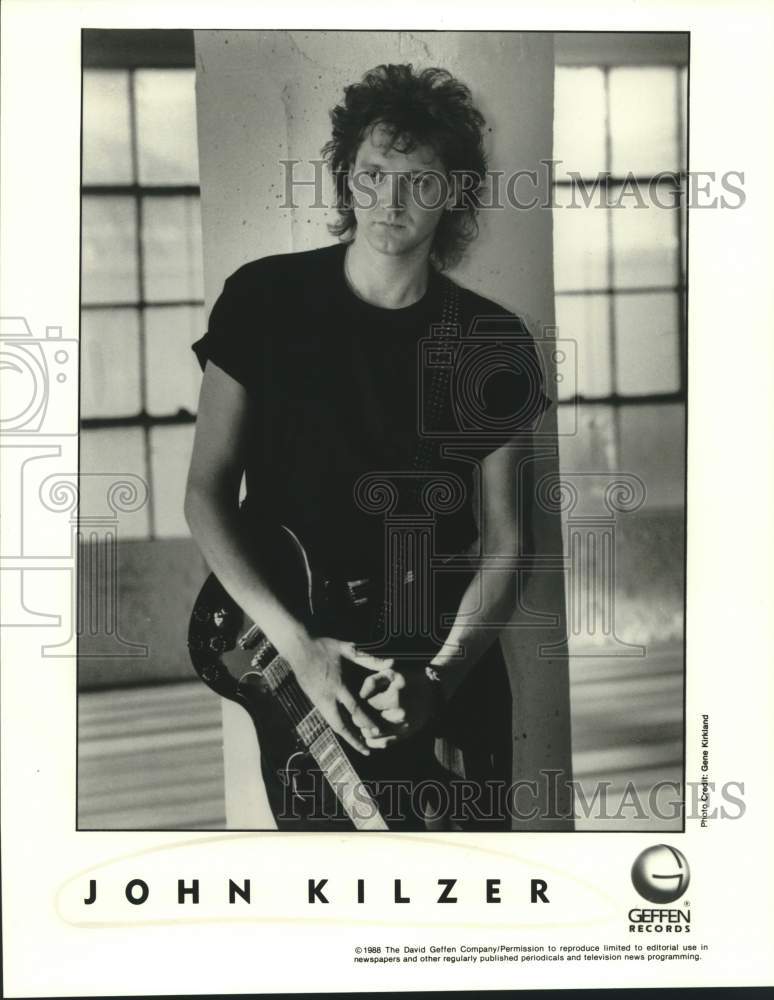 1988 Press Photo Musical Artist John Kilzer, Guitar Player - sap17471- Historic Images