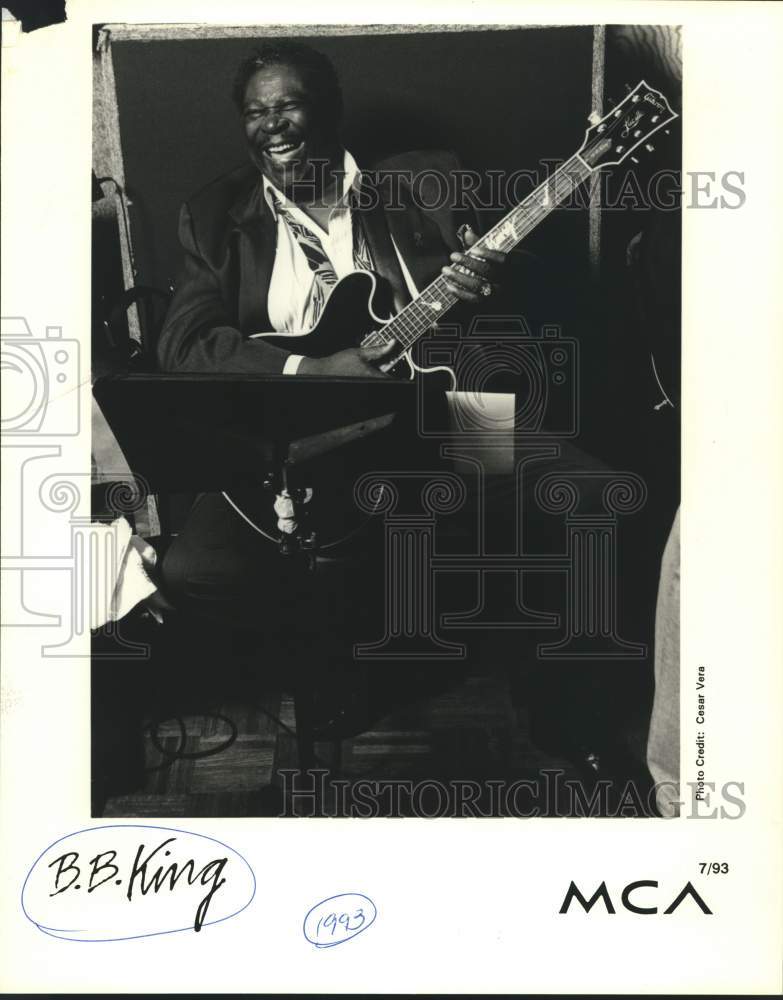 1993 Press Photo B. B. King, Musician, Guitar Player - sap17474- Historic Images