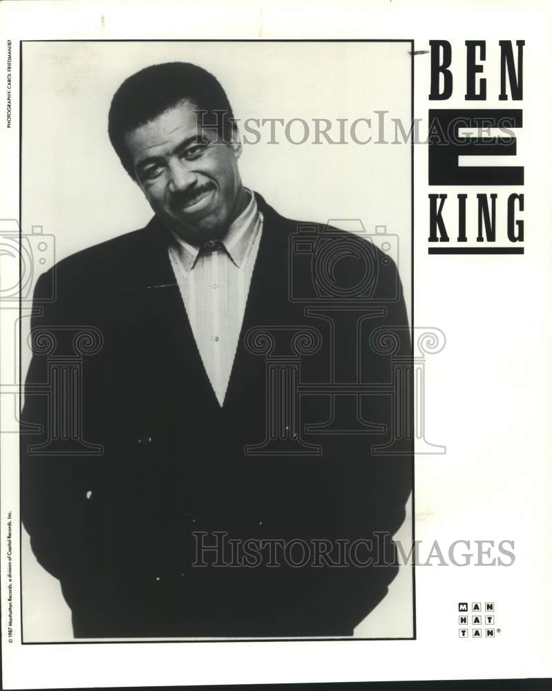 1987 Press Photo Ben E. King, American soul and R&amp;B singer and record producer.- Historic Images