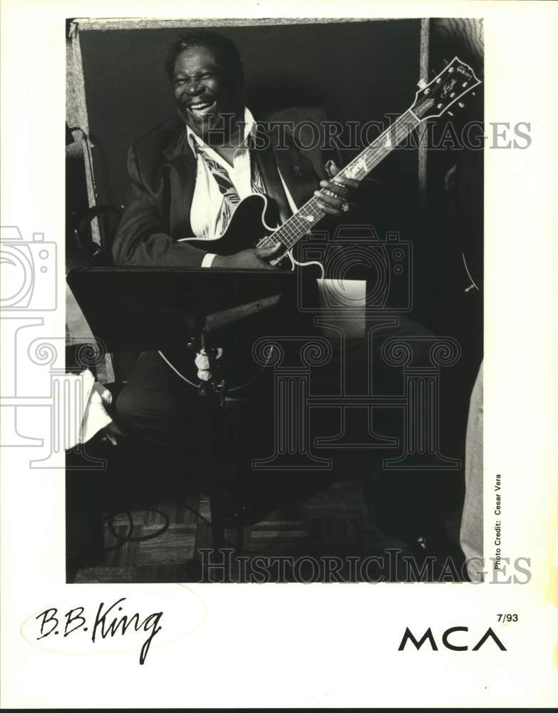 1993 Press Photo BB King, American blues singer, songwriter and guitarist.- Historic Images