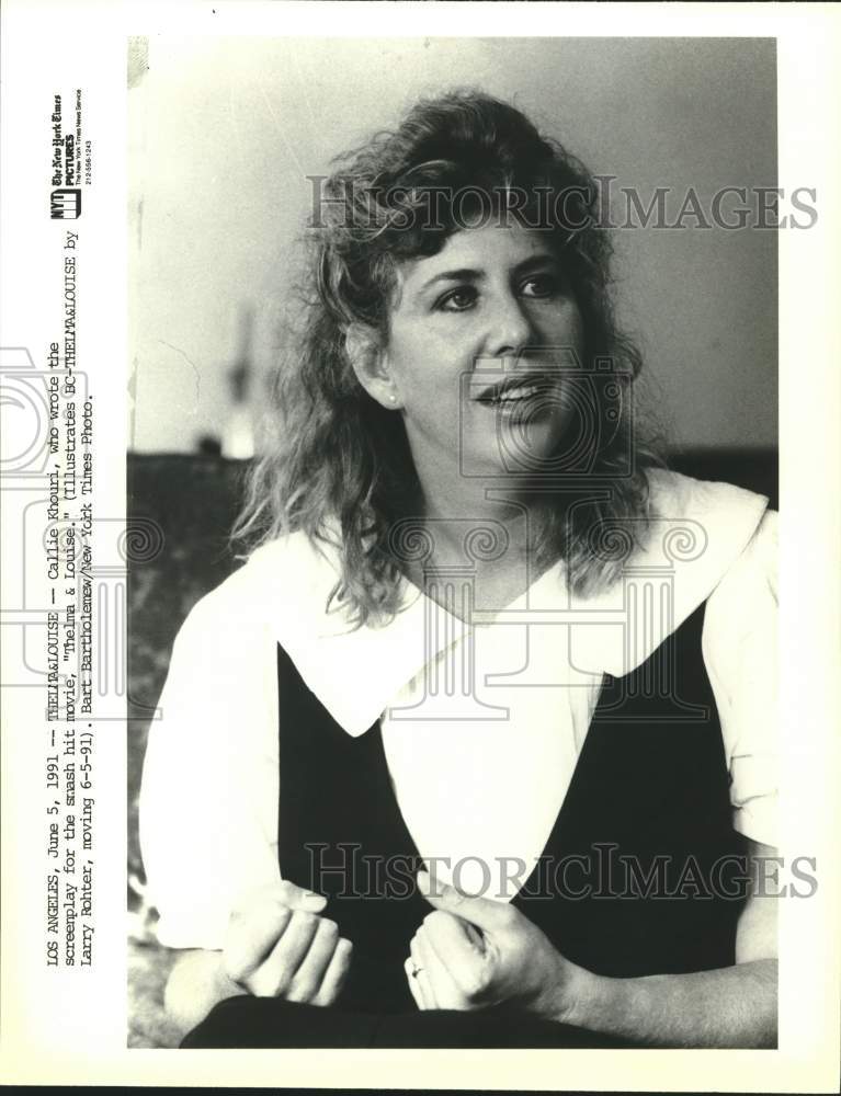 1991 Press Photo Callie Khouri, &quot;Thelma &amp; Louise&quot; Screenplay Writer - sap18072- Historic Images