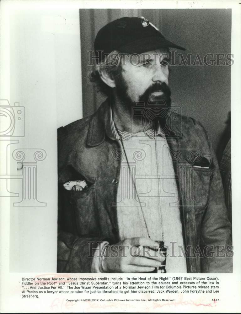 1979 Press Photo Director Norman Jewison on set of "...And Justice For All"- Historic Images