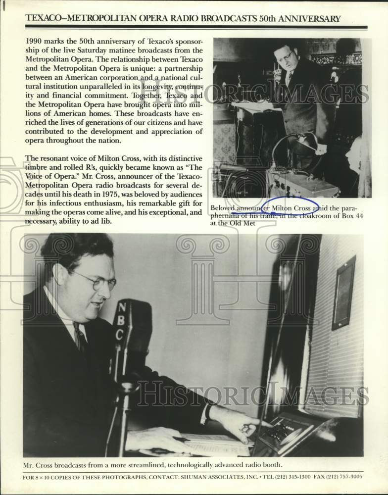 1975 Press Photo Milton Cross, Radio Announcer and "The Voice of Opera"- Historic Images