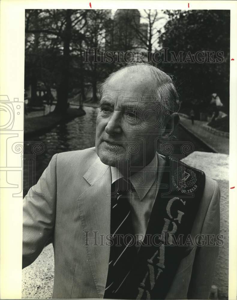 1985 Press Photo Lord Mayor Thomas Crotty of Kilenny, Ireland at River Theater- Historic Images