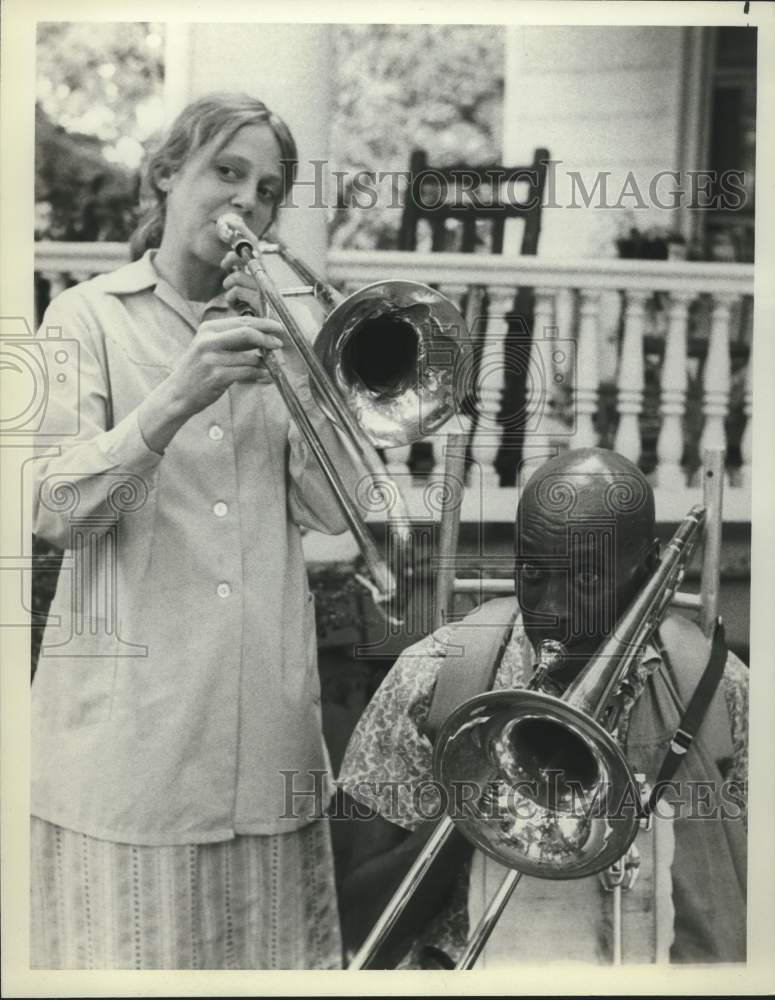 1981 Press Photo Scatman Crothers and Amy Wright in "Sunshine's On the Way"- Historic Images