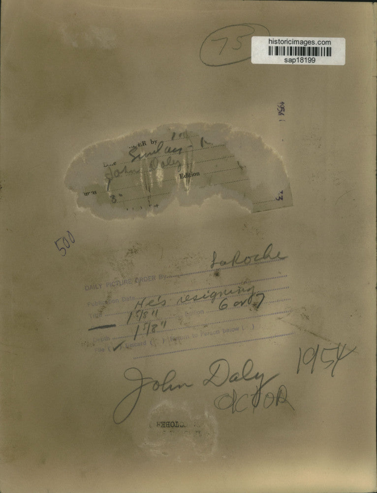 1954 Press Photo Actor John Daly - sap18199