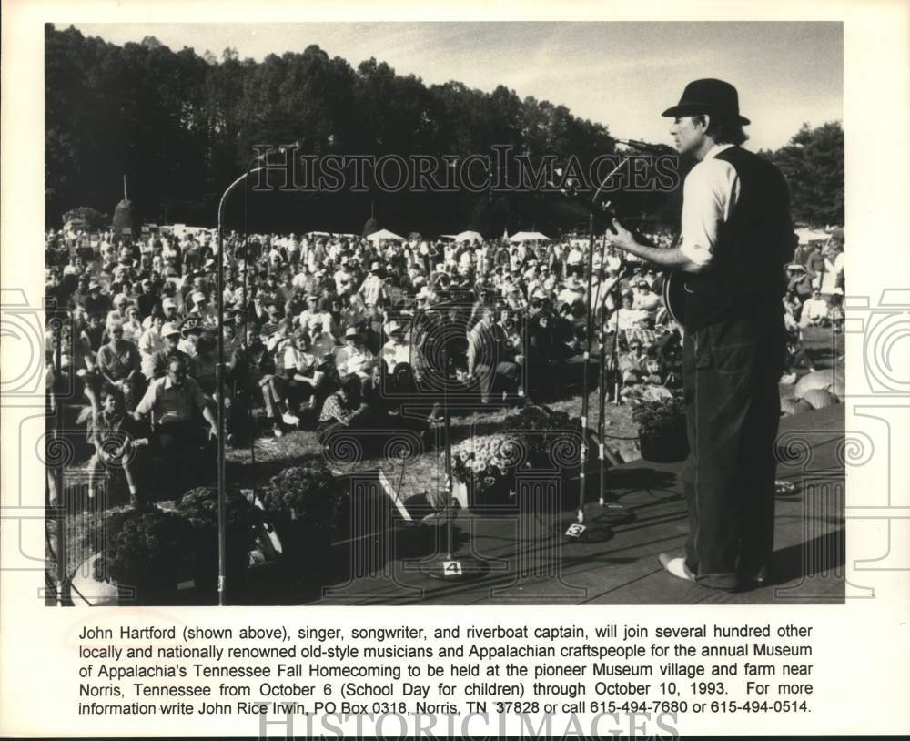 1993 Press Photo Musician John Hartford at Museum of Appalachia&#39;s Homecoming- Historic Images