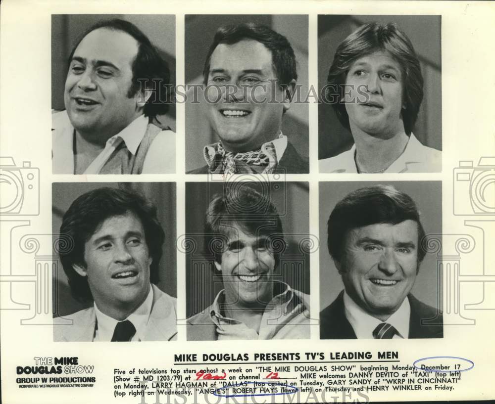 1979 Press Photo Composite of Actors appearing on The Mike Douglas Show- Historic Images