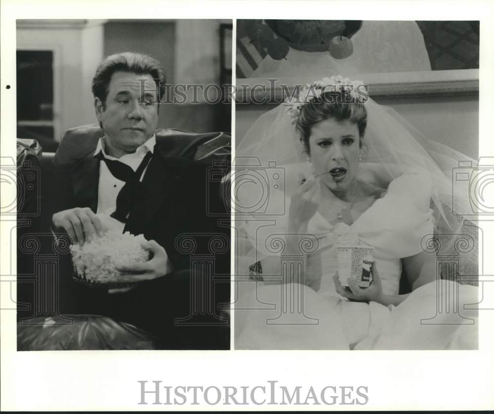 1995 Press Photo Actors John Larroquette and Alison LaPlaca on NBC Television- Historic Images