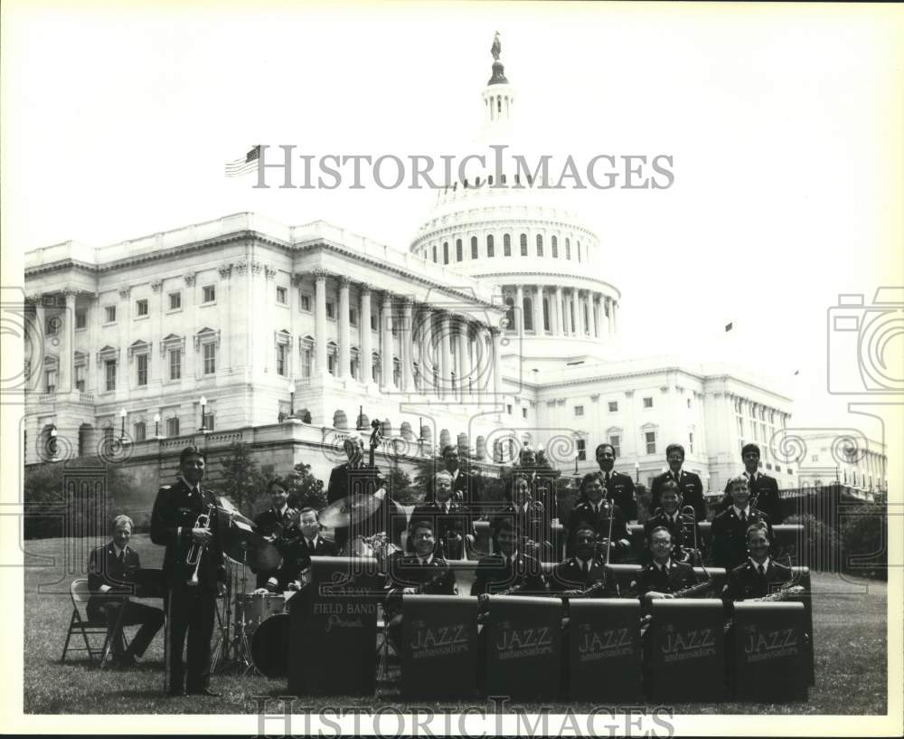 1985 Press Photo US Army Jazz Ambassadors at White House in Washington D. C.- Historic Images