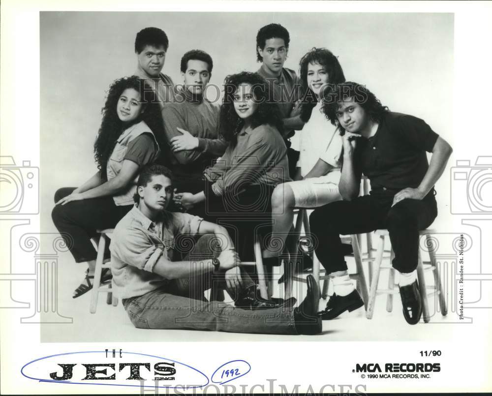 1990 Press Photo The Jets, Pop Music Group - sap18678- Historic Images