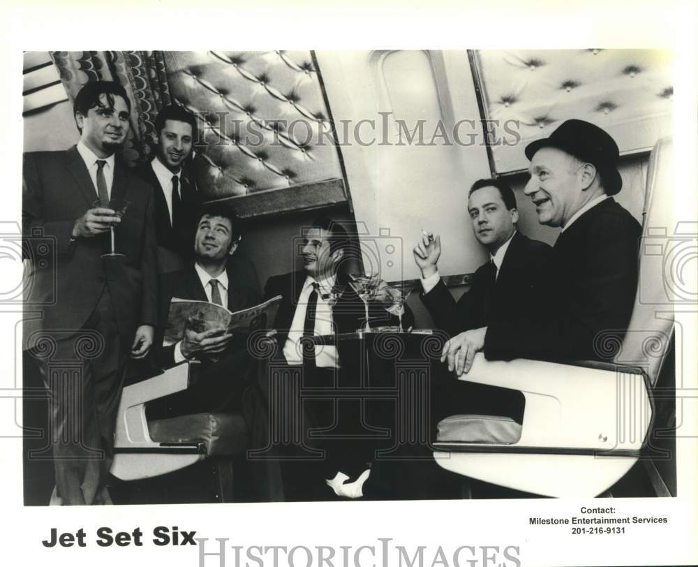 1998 Press Photo Six Members of the swing band Jet Set Six, Entertainers- Historic Images