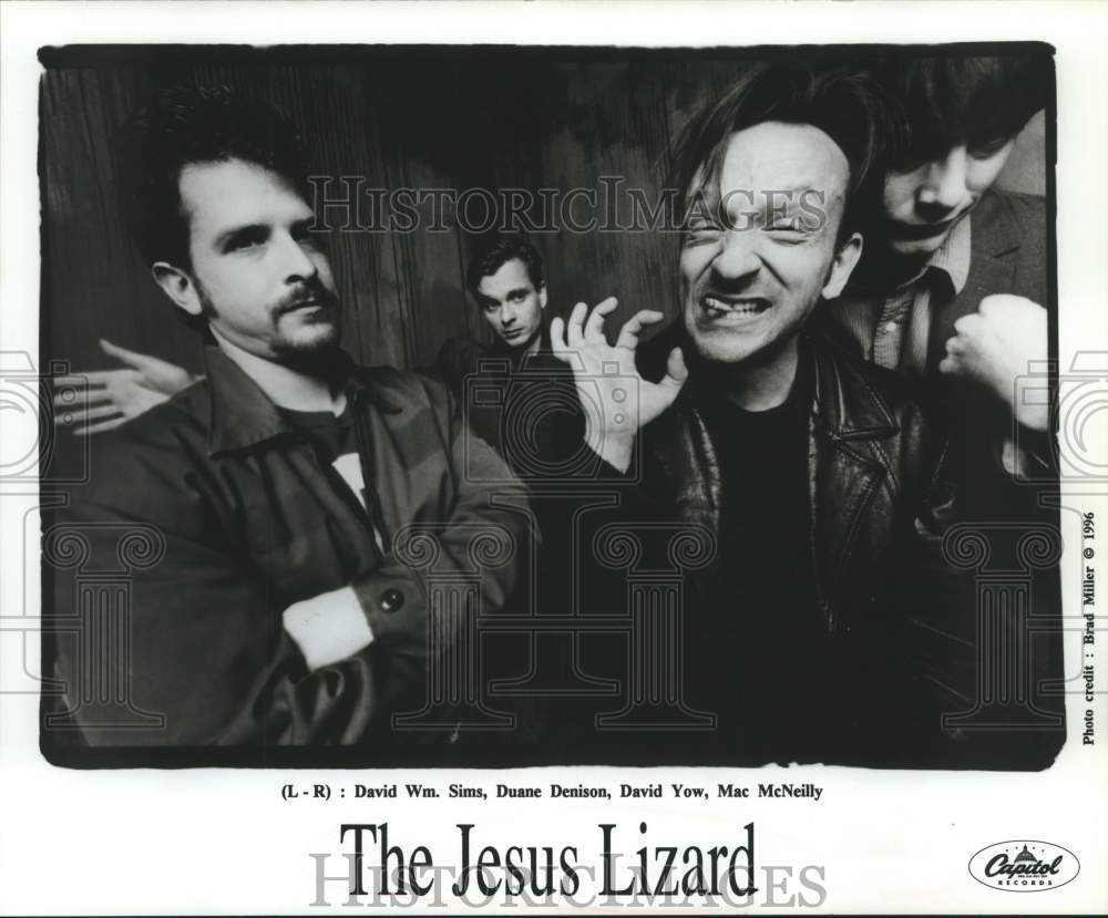 1996 Press Photo Four Members of the band The Jesus Lizard, Musicians- Historic Images