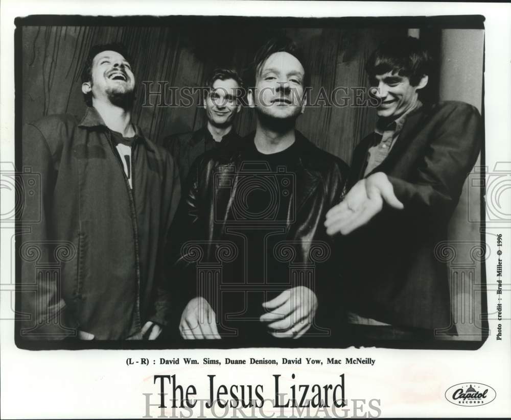 1996 Press Photo Four Members of the band The Jesus Lizard, Entertainers- Historic Images