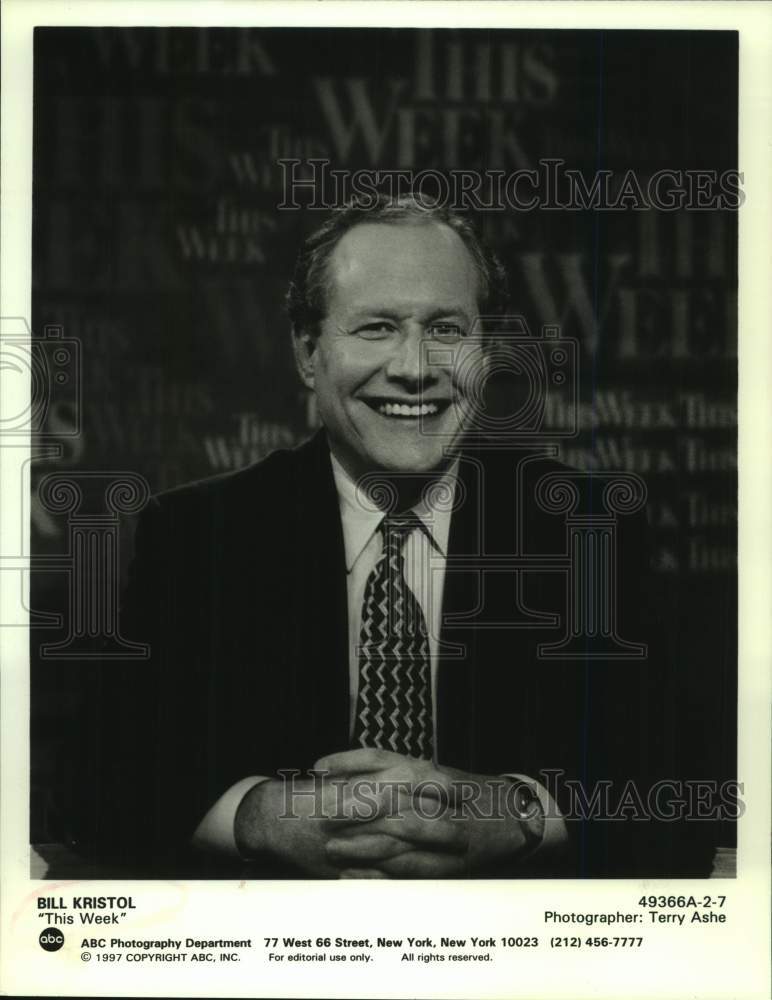 1997 Press Photo Host Bill Kriston of &quot;This Week&quot; - sap18810- Historic Images