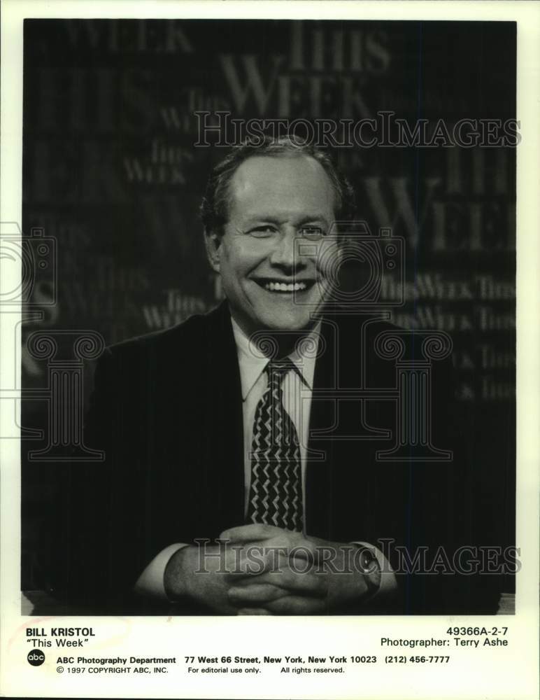 1997 Press Photo Host Bill Kriston of "This Week" - sap18810- Historic Images