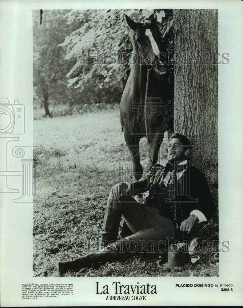 1983 Press Photo Singer Placido Domingo as Alfredo in La Traviata - sap18817- Historic Images