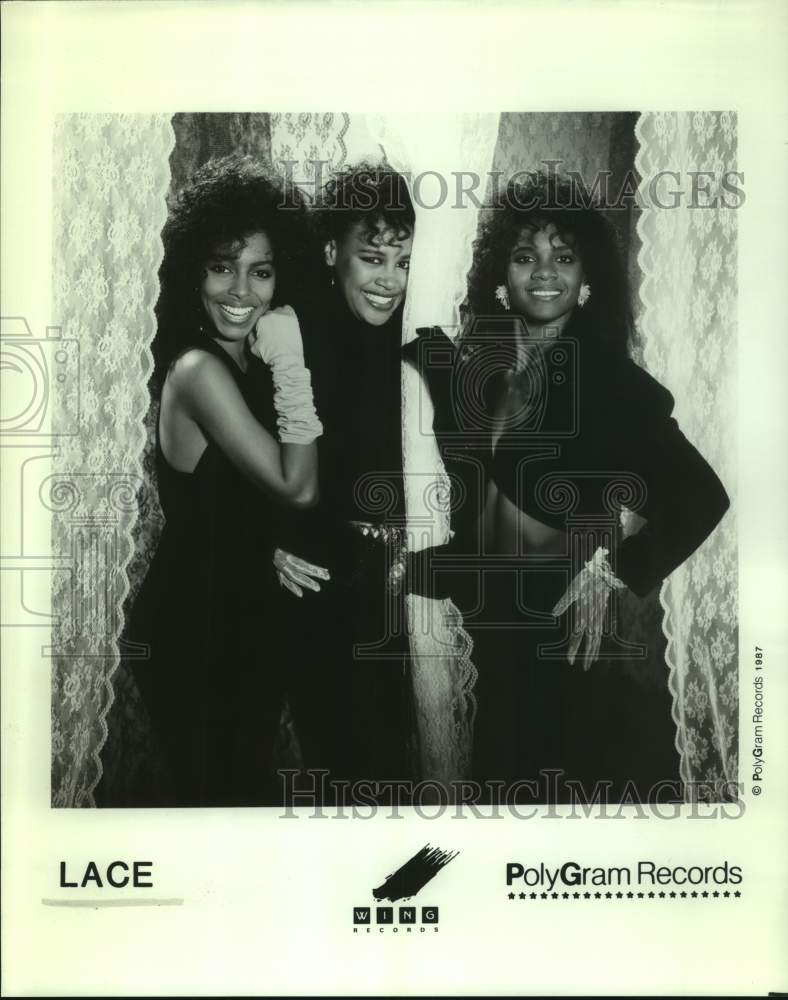 1987 Press Photo Musical Group Lace - sap18865- Historic Images