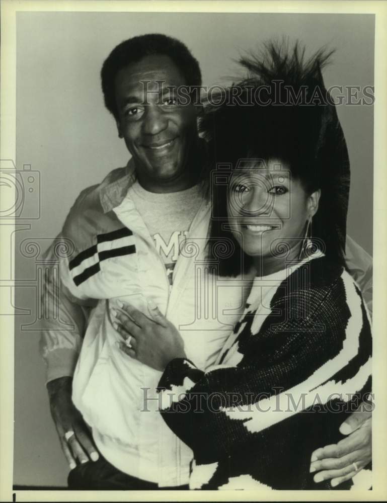 1985 Press Photo Bill Cosby and Patti La Belle on &quot;Patti La Belle Special&quot;- Historic Images