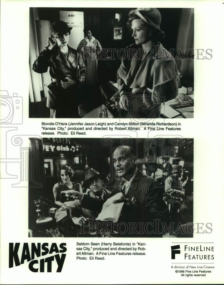 1996 Press Photo Actors, Actresses in scenes of composite of "Kansas City" movie- Historic Images